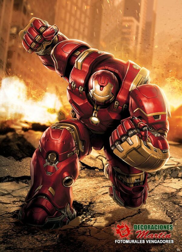 4-457 Fotomural Avengers Hulkbuster / Vengadores Cazador de Hulk - Imagen 2