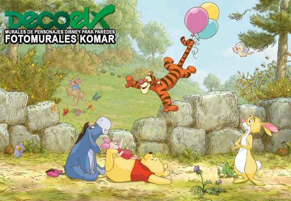 8-460 Fotomural Winnie Pooh Ballooning / Winnie Pooh en globo - Imagen 4