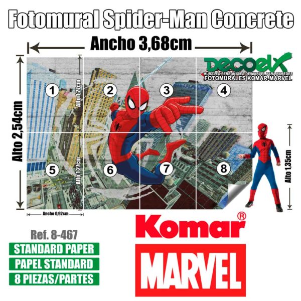 8-467 Spider-Man Concrete Detalles