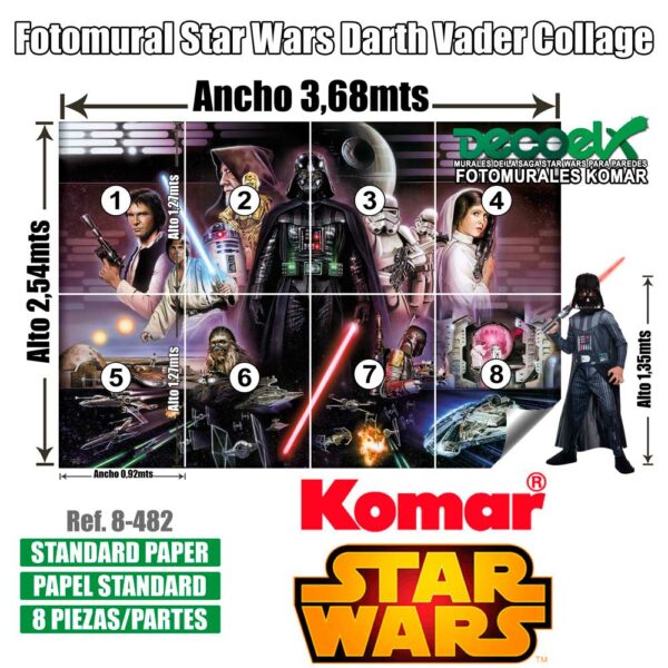 8-482 Detalles Collage Vader Star Wars