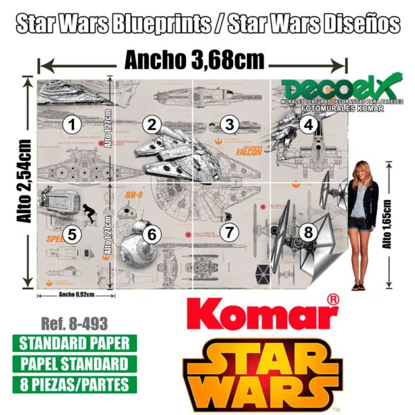 8-493 Diseños Star Wars Detalles