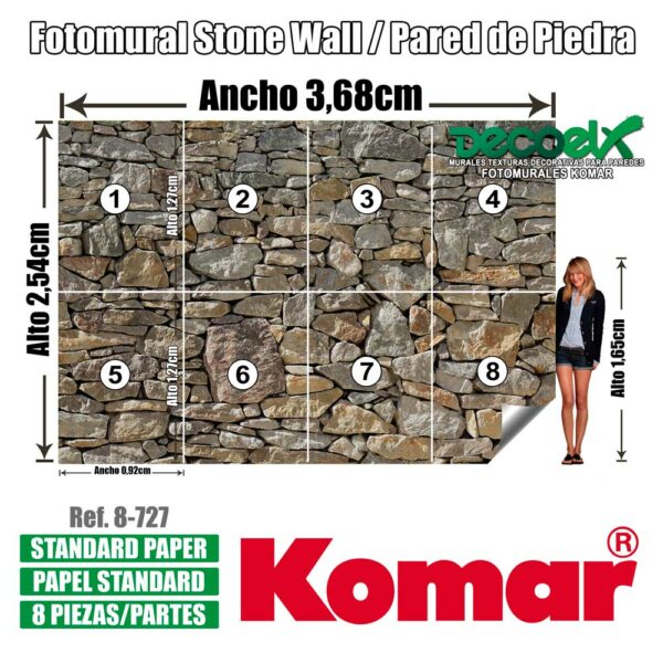 8-727 Stone Wall Detalles