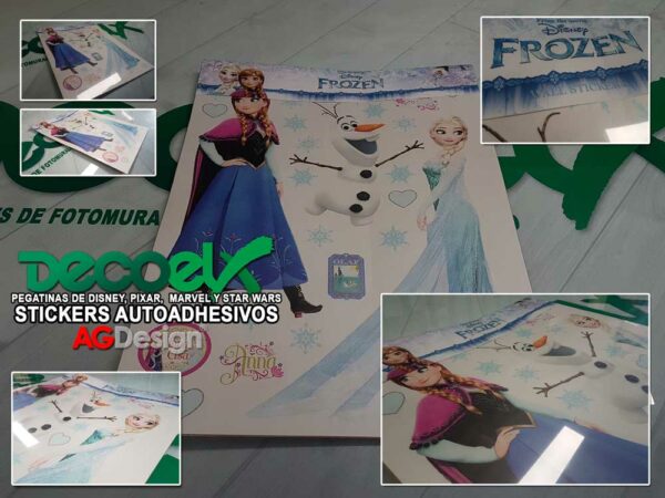 Detalles de Pegatina Disney Frozen Elsa Anna y Olaf DK-1797