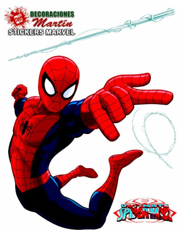 Sticker Spider-Man Jumping / Pegatina de Spiderman Saltando DK-1710 - Imagen 3