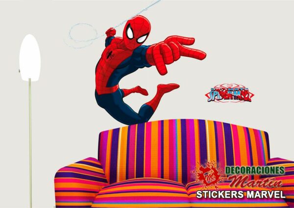 Sticker Spider-Man Jumping / Pegatina de Spiderman Saltando DK-1710 - Imagen 5