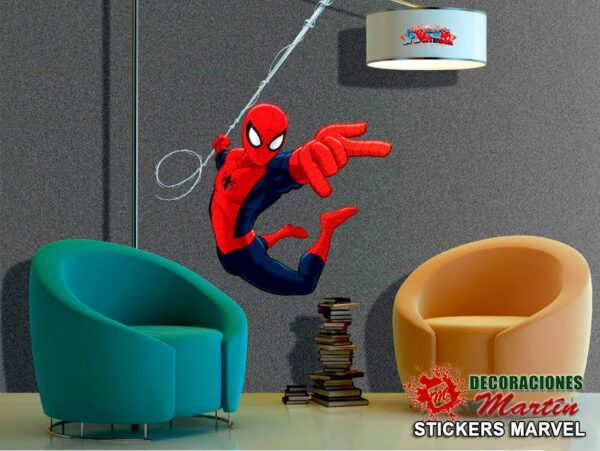 Sticker Spider-Man Jumping / Pegatina de Spiderman Saltando DK-1710 - Imagen 4