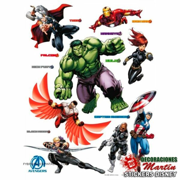 Sticker Marvel the Avengers Group / Pegatina Vengadores de Marvel DK-1719