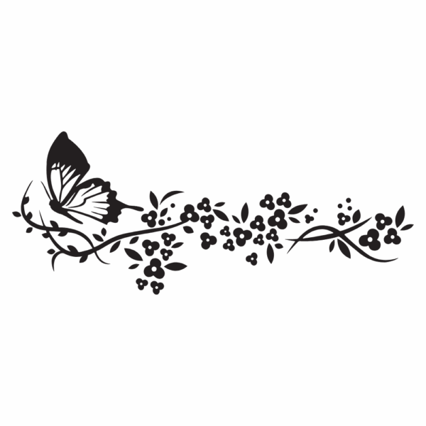 Flores y mariposa - Imagen 2